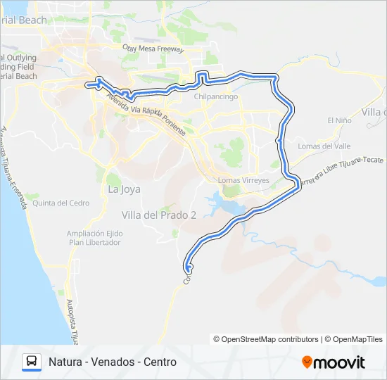 NATURA - VENADOS - CENTRO Bus Line Map