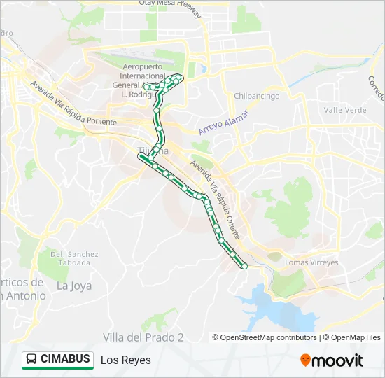CIMABUS Bus Line Map
