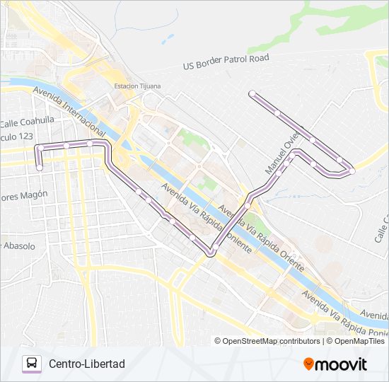 Mapa de CENTRO-LIBERTAD de autobús