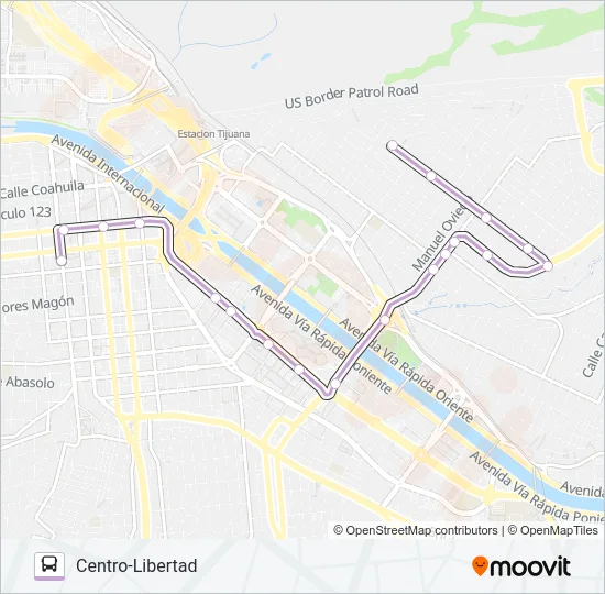 CENTRO-LIBERTAD Bus Line Map