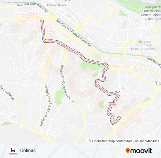 CENTRO-OLIVOS-COLINAS Bus Line Map