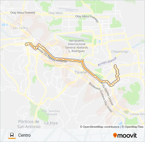 AMPLIACIÓN GUAYCURA - GUAYCURA - CENTRO Bus Line Map