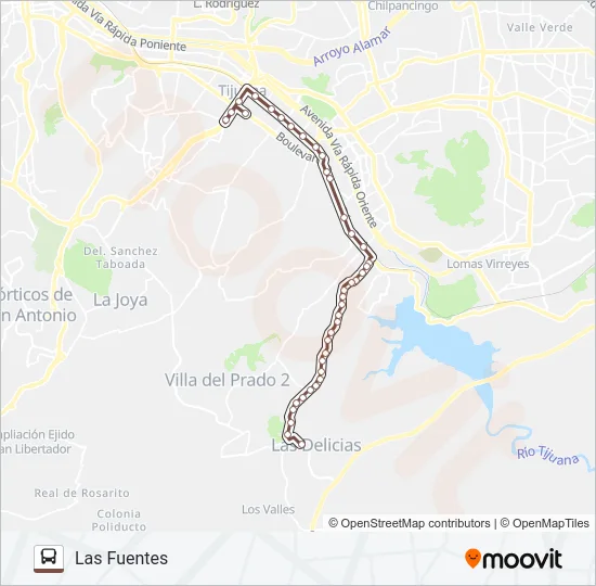 5Y10-DELICIAS Bus Line Map