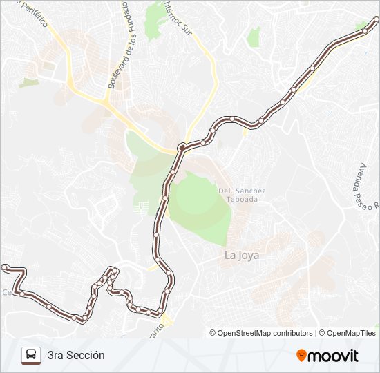 Mapa de SANTA FE-5Y10 3RA SECCIÓN de autobús