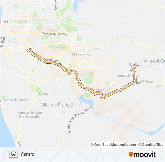 Mapa de EL NIÑO - CENTRO de autobús