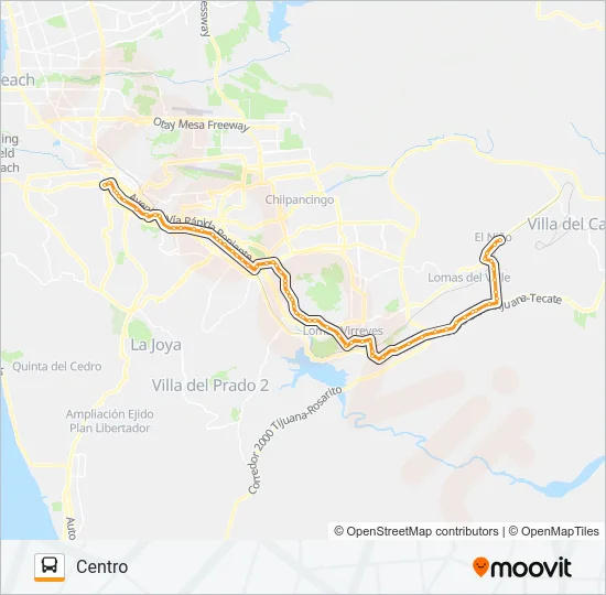 EL NIÑO - CENTRO Bus Line Map