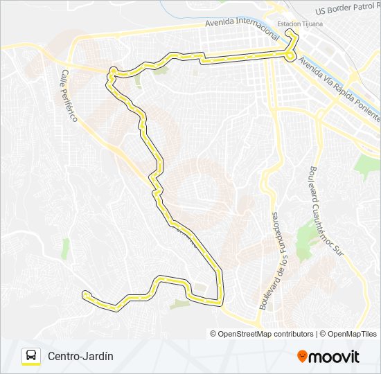 CENTRO-JARDÍN bus Line Map