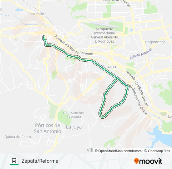CENTRO-5Y10-ZAPATA/REFORMA Bus Line Map
