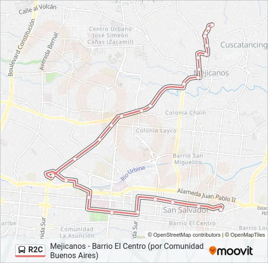 R2C Bus Line Map