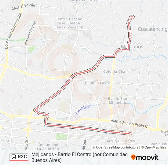 R2C Bus Line Map