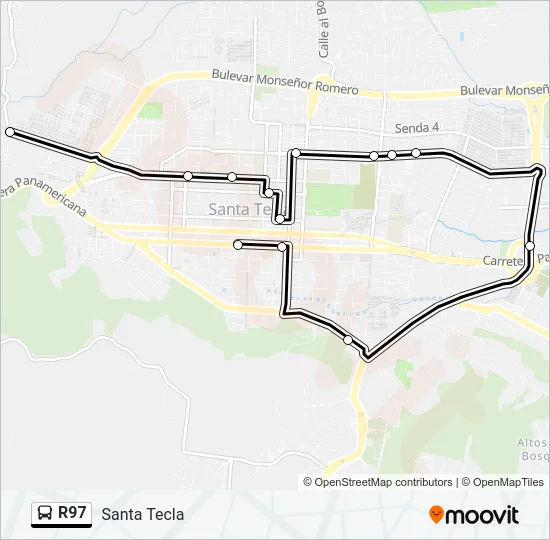 R97 Bus Line Map