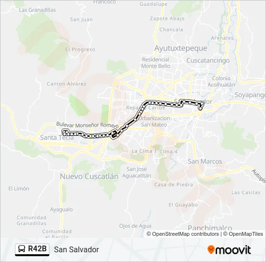 R42B Bus Line Map
