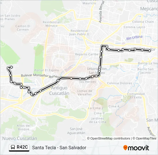 R42C Bus Line Map