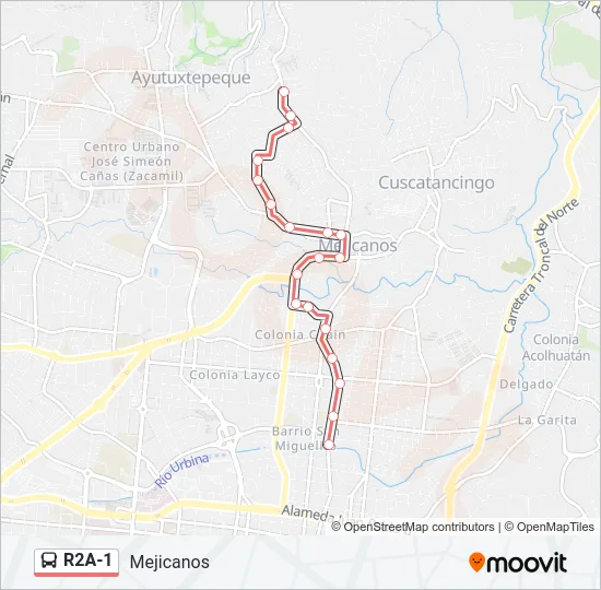R2A-1 Bus Line Map