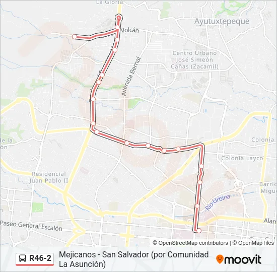 R46-2 Bus Line Map