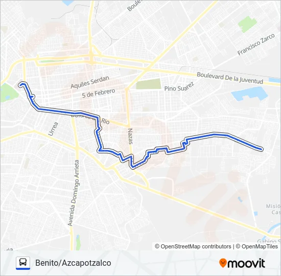 AZUL Bus Line Map