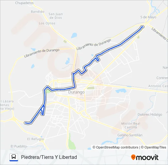 AZUL Bus Line Map