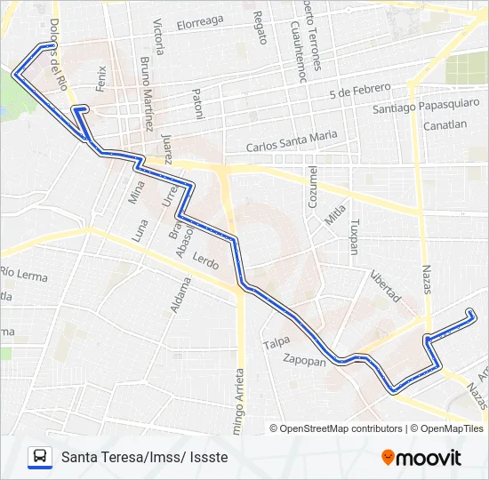 AZUL Bus Line Map