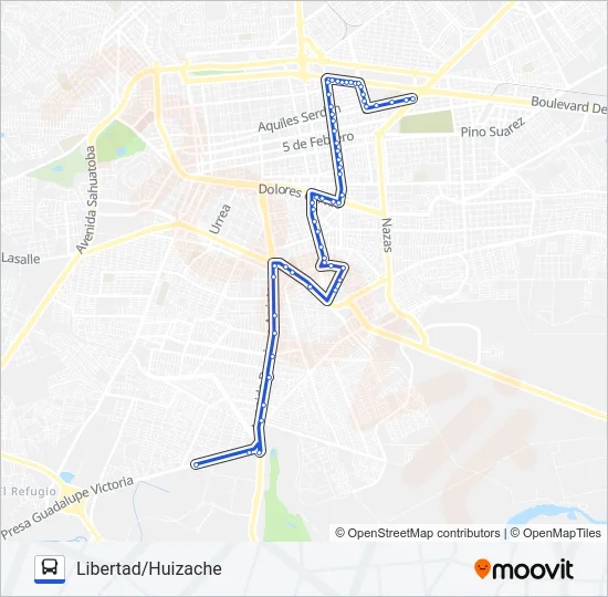 AZUL Bus Line Map