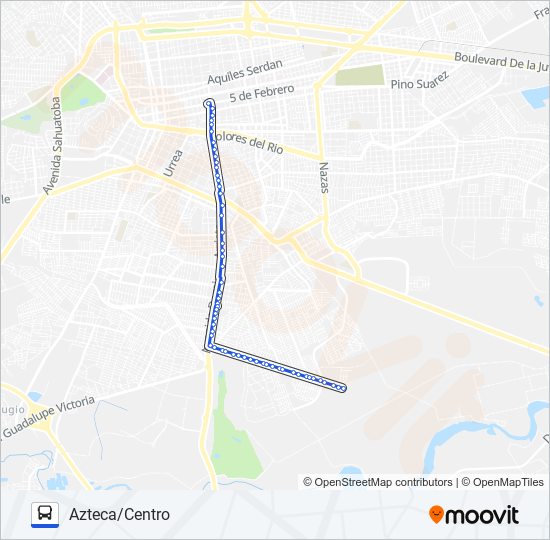 AZUL bus Line Map