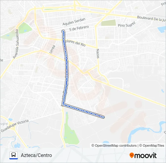 AZUL Bus Line Map