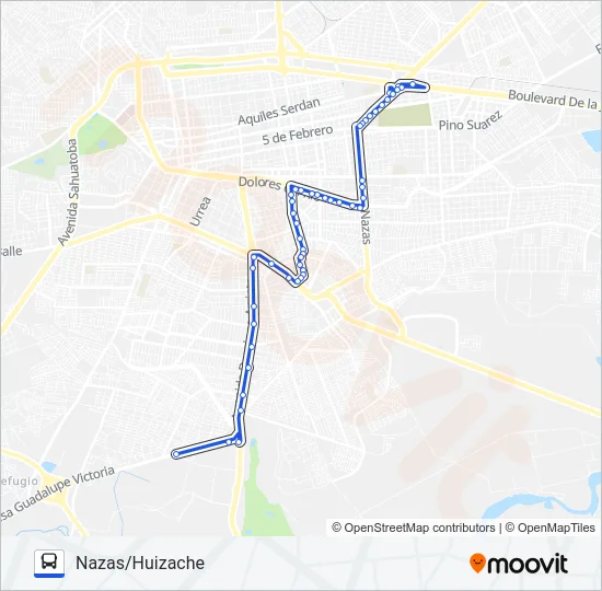 AZUL Bus Line Map