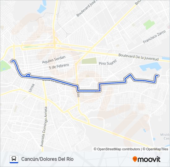 AZUL Bus Line Map