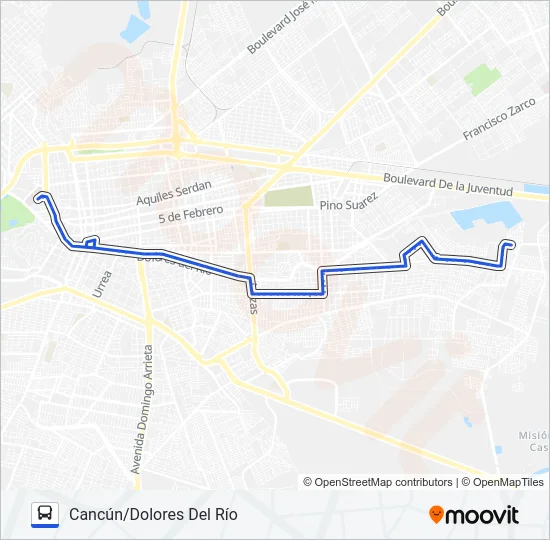 AZUL Bus Line Map