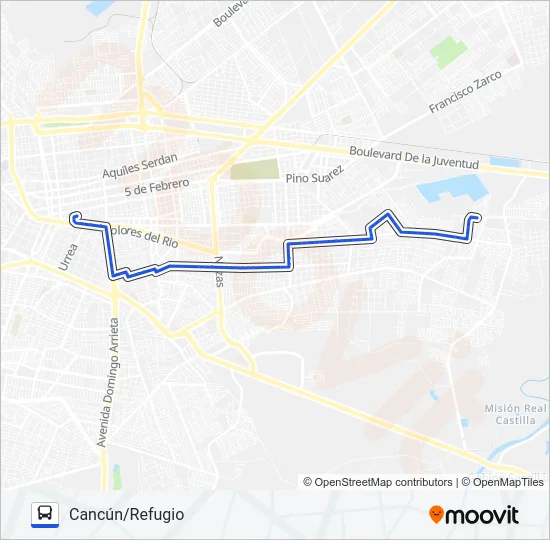 AZUL Bus Line Map