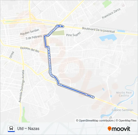 AZUL Bus Line Map