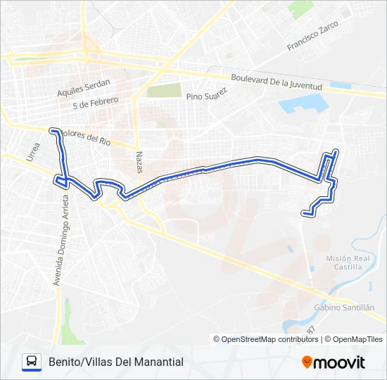 AZUL Bus Line Map