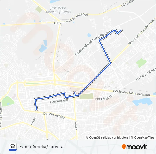 AZUL Bus Line Map
