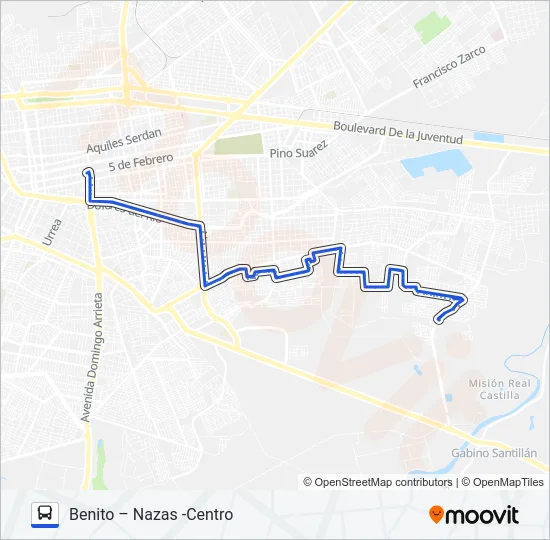 AZUL Bus Line Map