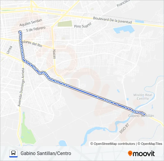 AZUL Bus Line Map