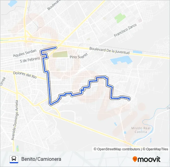 AZUL Bus Line Map