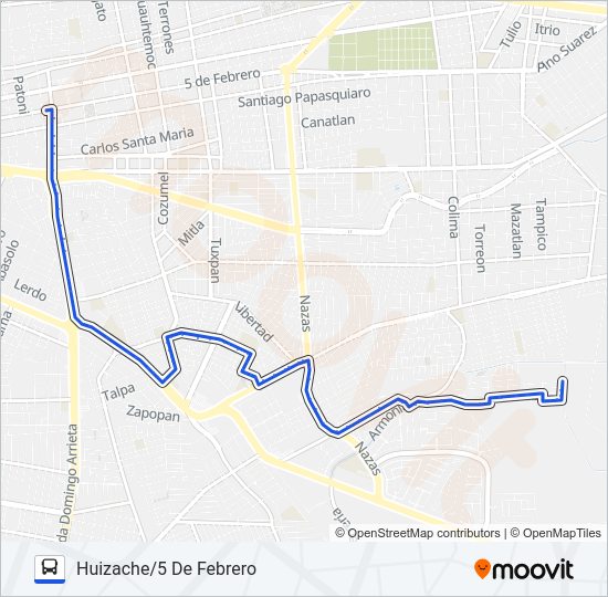 AZUL Bus Line Map