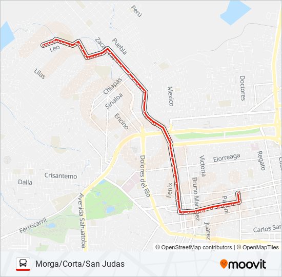 ROJOS bus Line Map