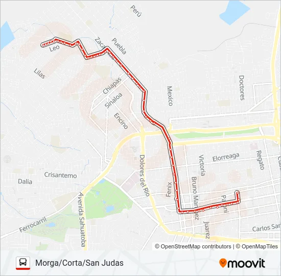 ROJOS Bus Line Map