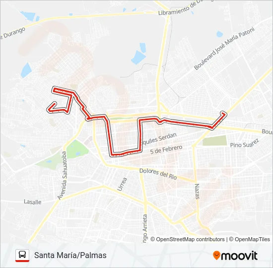 ROJOS Bus Line Map