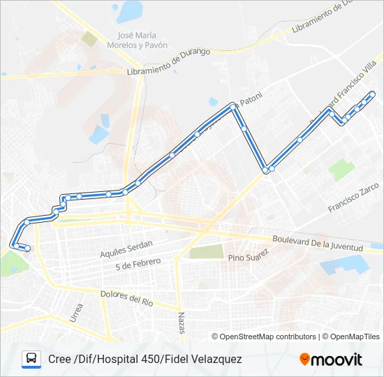 RUTA 1 Bus Line Map