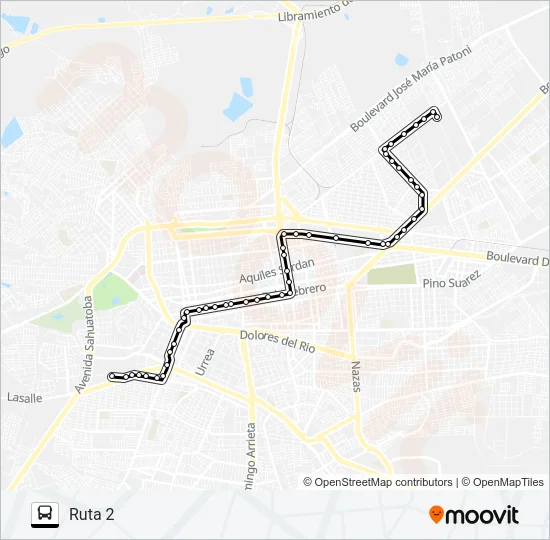 BLANCOS Bus Line Map