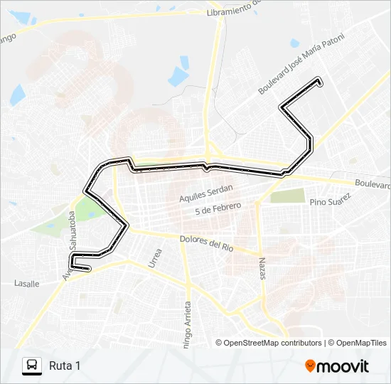 BLANCOS Bus Line Map