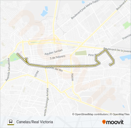 Mapa de DORADOS de autobús