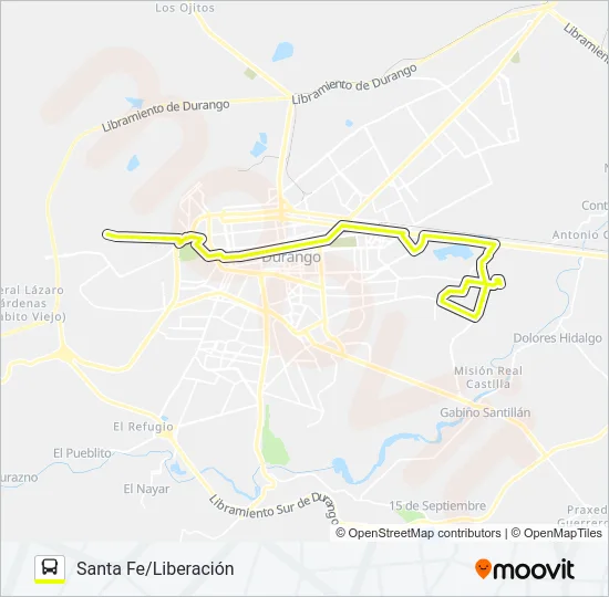 AMARILLOS Bus Line Map