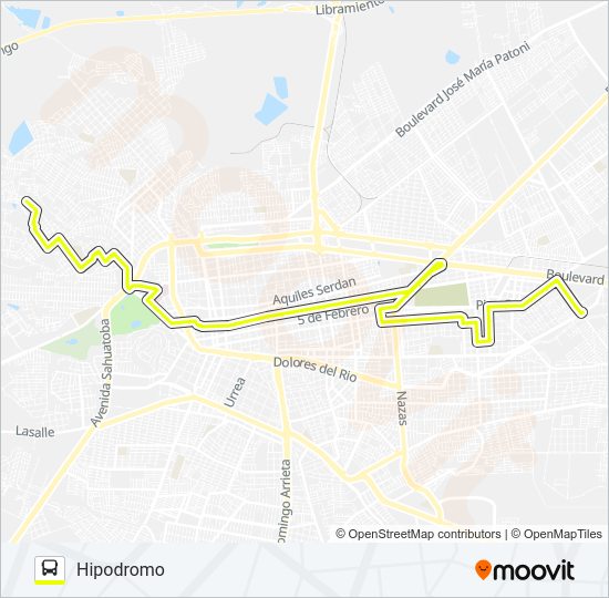 AMARILLOS Bus Line Map