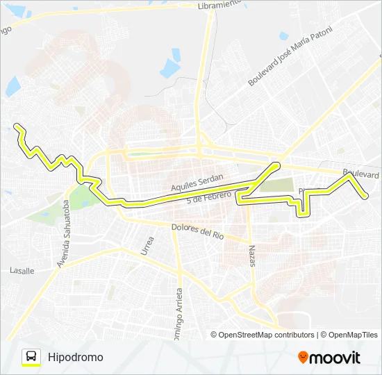 AMARILLOS Bus Line Map