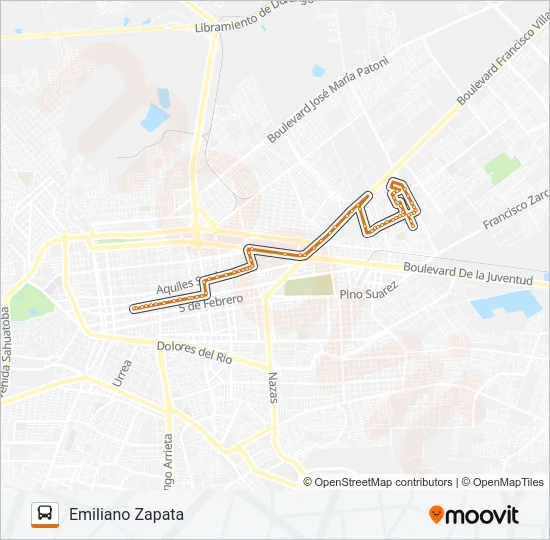ANARANJADA Bus Line Map