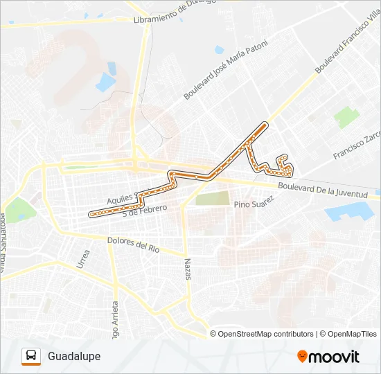 ANARANJADA Bus Line Map