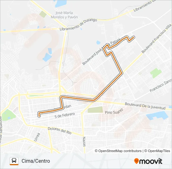 ANARANJADA Bus Line Map