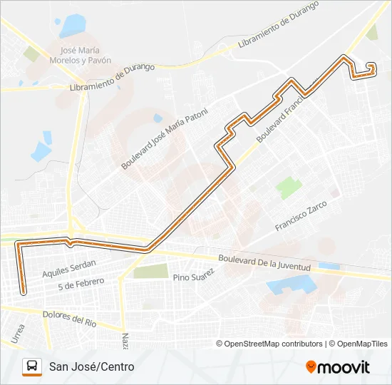 ANARANJADA Bus Line Map
